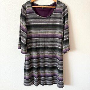 Ronni Nicole Striped Bell‎ Sleeve Dress Size M